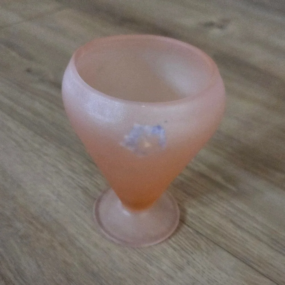 Vintage Pink Satin Finish Depression Glass Vase - Picture 1 of 3